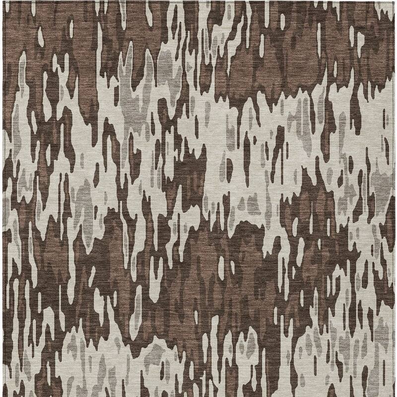 HomeRoots Striped Transitional Rectangle Outdoor Rug