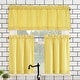 preview thumbnail 11 of 66, No. 918 Martine Microfiber Semi-Sheer Rod Pocket Kitchen Curtain Valance and Tiers Set 54" x 24" - Yellow