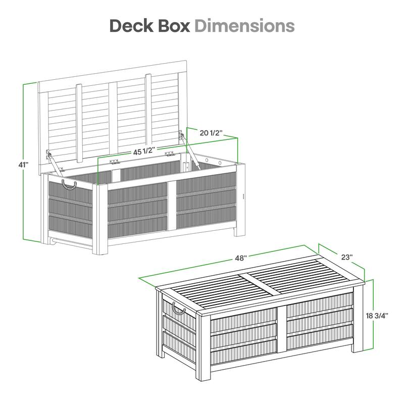Cambridge Casual Blaine Teak Wood Outdoor Storage Box