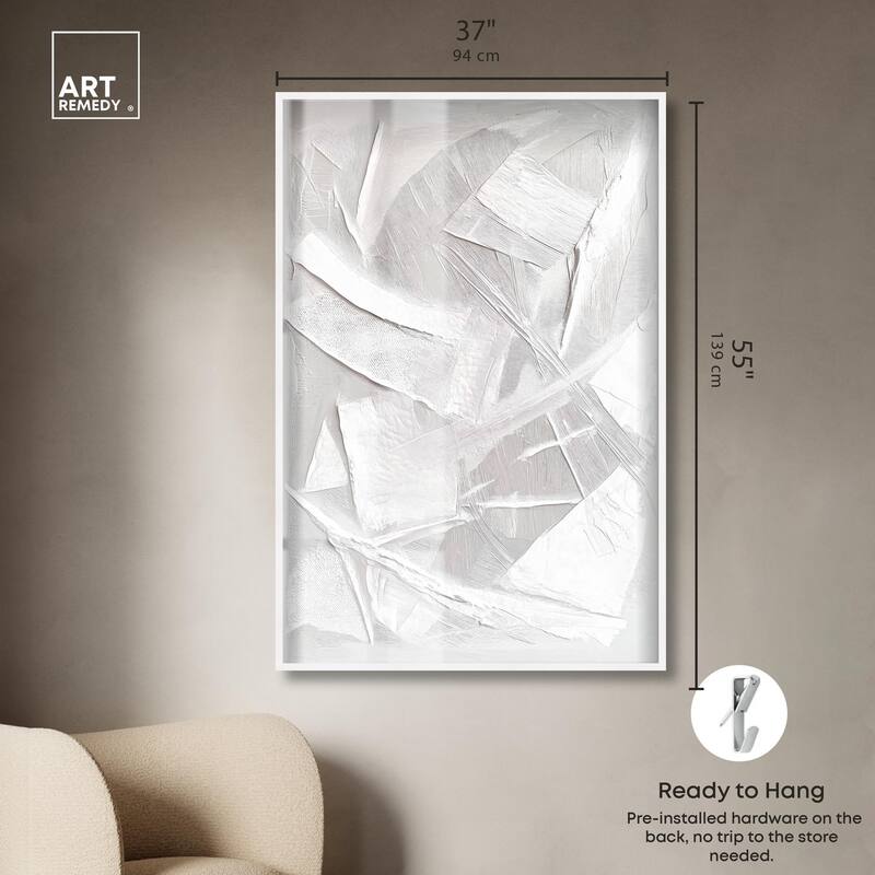 Thick White Texture II Shadowbox by Art Remedy