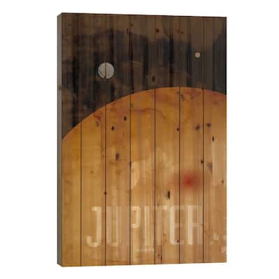The Planet Jupiter Print On Wood by Michael Tompsett - Multi-Color