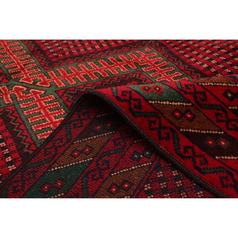 ECARPETGALLERY Hand-knotted Teimani Red Wool Rug - 3'6 x 6'4