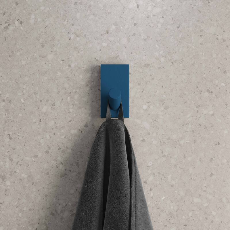 Monaco Concrete Bathroom Robe Hook In Royal Blue