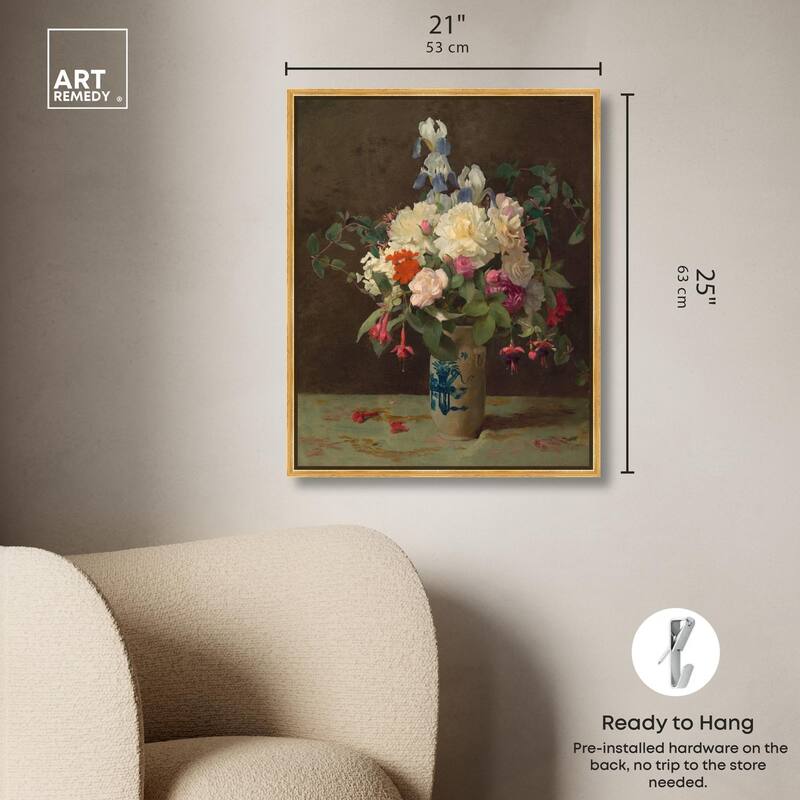 Lambdin Vase of Flowers Canvas by Art Remedy