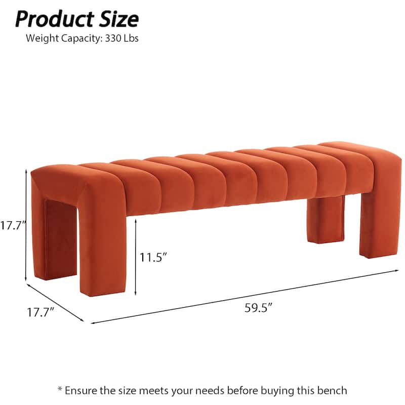 Upholstered Bedroom Bench Tufted Entryway Bench Modern End of Bed Bench Dining Bench with Gold/Black Metal Legs for Window