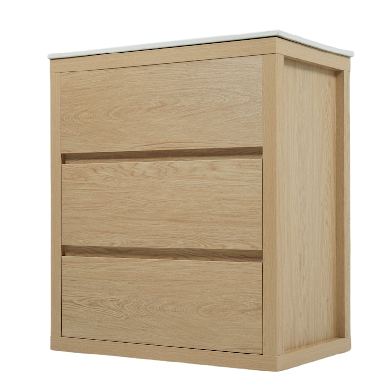 Freestanding Bathroom Vanity with Ceramic Sink and Drawers