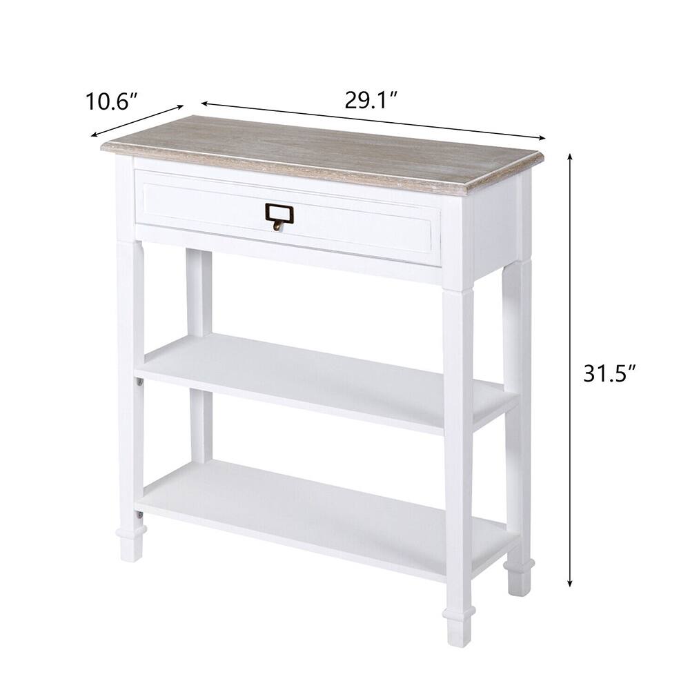 Console Table Drawer and Shelf Accent Sofa Table for Entryway Hallway 54 x 84 Bed Bath