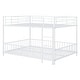 preview thumbnail 11 of 38, Full over Full Size Metal Bunk Bed with Slide and Guardrails for Kids, Boys and Girls, Bedroom