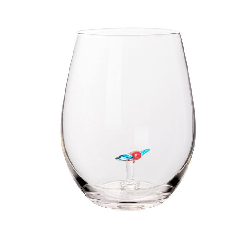 Stemless Wine Glass Set - 3.5"L x 3.5"W x 4.8"H