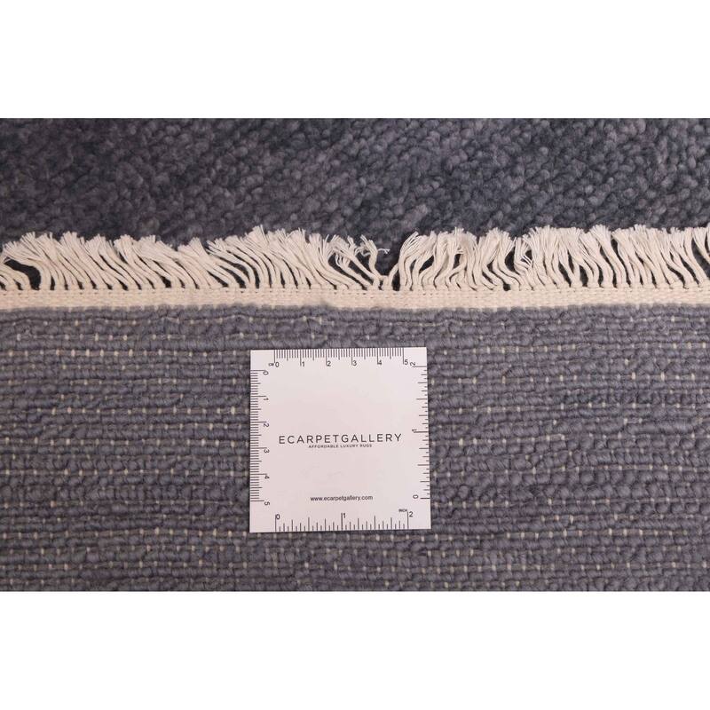 ECARPETGALLERY Hand-knotted Mystique Denim Blue Wool Rug - 5'9 x 8'1