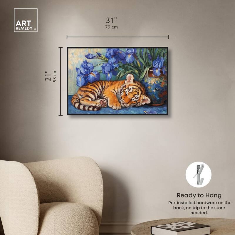 Gentle Tiger Nap Canvas by Art Remedy