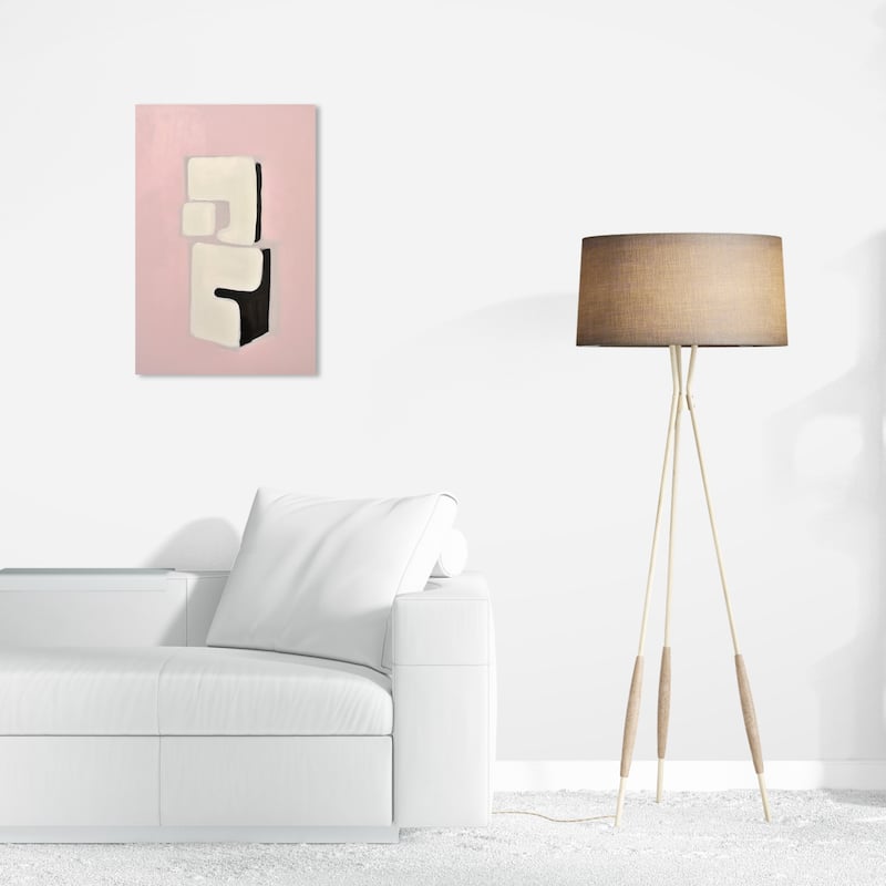 Wynwood Studio Canvas Abstract NFT Robot Pink and Light Pink Modern & Contemporary Wall Art Canvas Print - 24 x 16