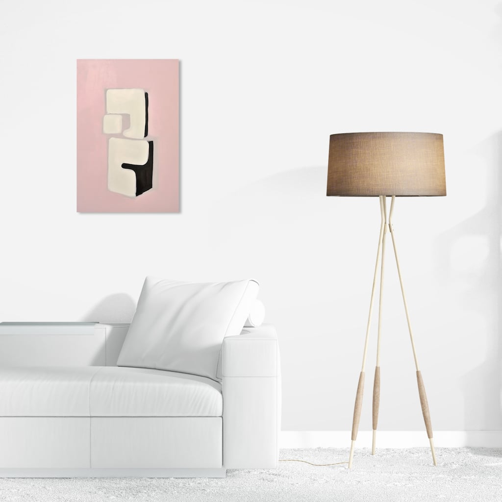 Wynwood Studio Canvas Abstract NFT Robot Pink and Light Pink Modern & Contemporary Wall Art Canvas Print