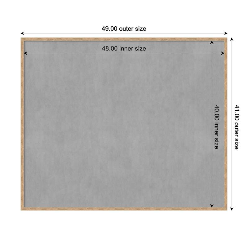 Amanti Art Imprint Light Bronze Framed Magnetic Board - Board Size 48x40