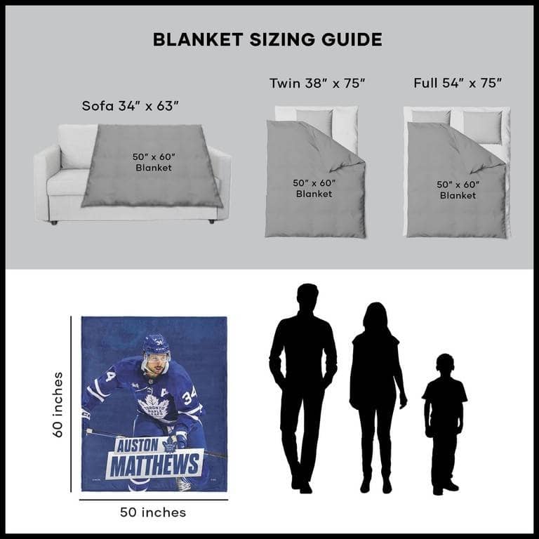 NHL Player Silk Touch Sherpa Throw Blanket