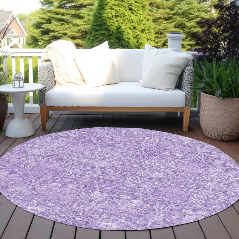Machine Washable Indoor/ Outdoor Vintage Boho Chantille Rug