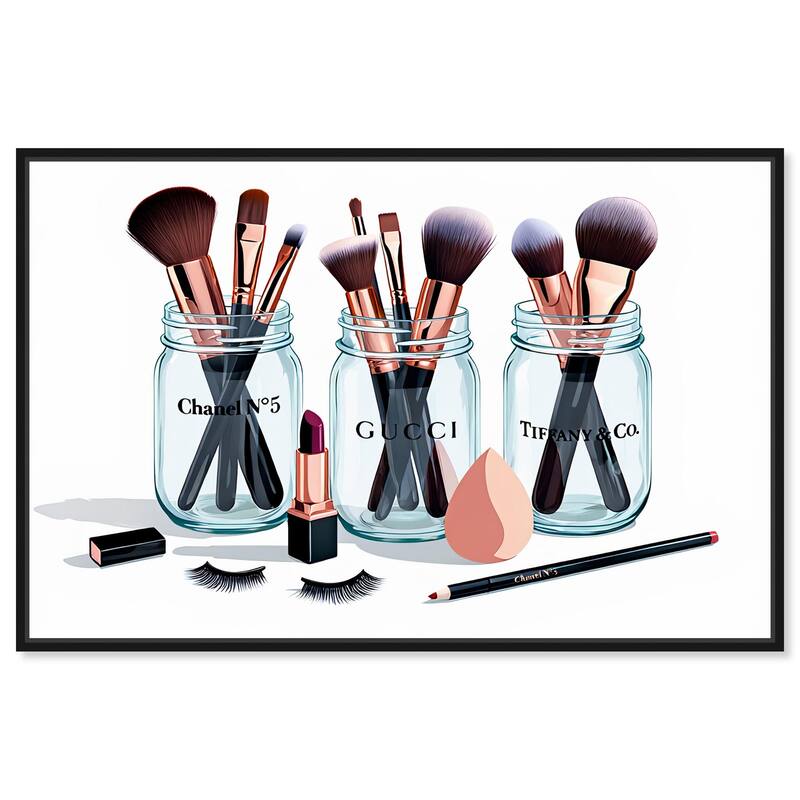 Glamour Glassware Canvas by Art Remedy - Black - 15" x 10"