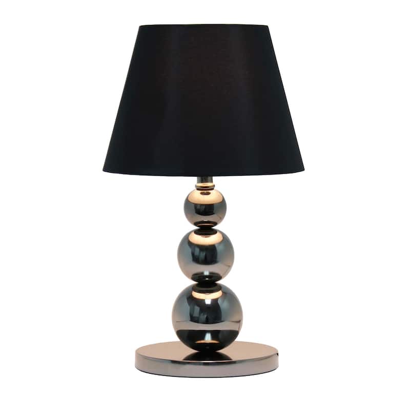 Stacked Ball Table Lamp with Tapered Shade - 19.5" - Black