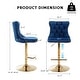 preview thumbnail 24 of 125, Velvet Upholstered Nailheads Tufted Swivel Bar Stools (Set of 6)
