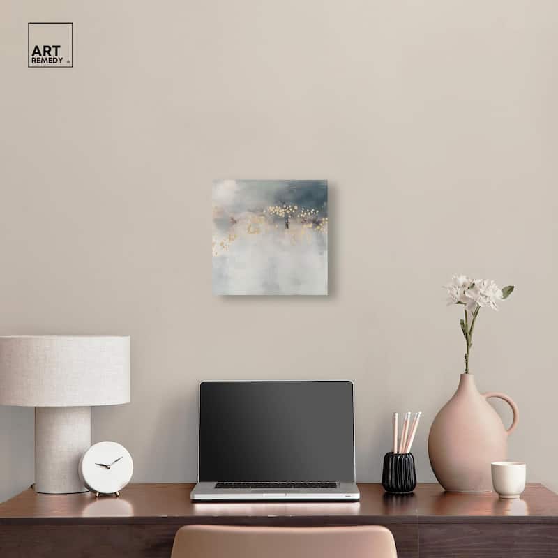Golden Scatter Canvas by Art Remedy, Gallery Wrapped