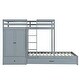 preview thumbnail 12 of 16, Twin-over-Twin Bunk Bed with Wardrobe, Drawers, and Shelves
