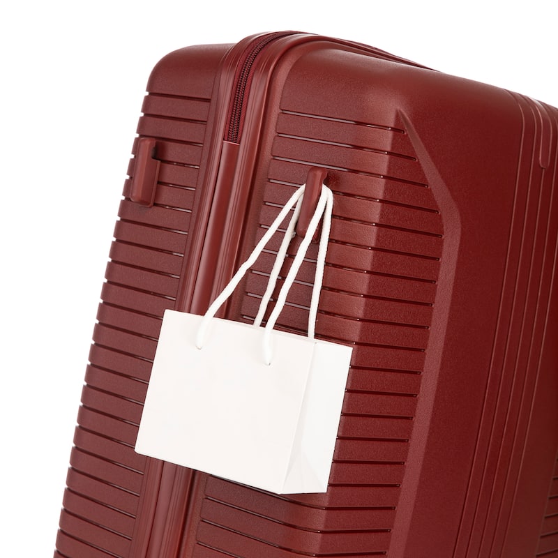 Travel PP Material 3 Piece Luggage Sets with Spinner Wheels and Combination Lock, Luggage for Family Travel Carry on 20/24/28