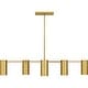 preview thumbnail 4 of 8, Foreland 6-Light Brushed Gold Linear Chandelier