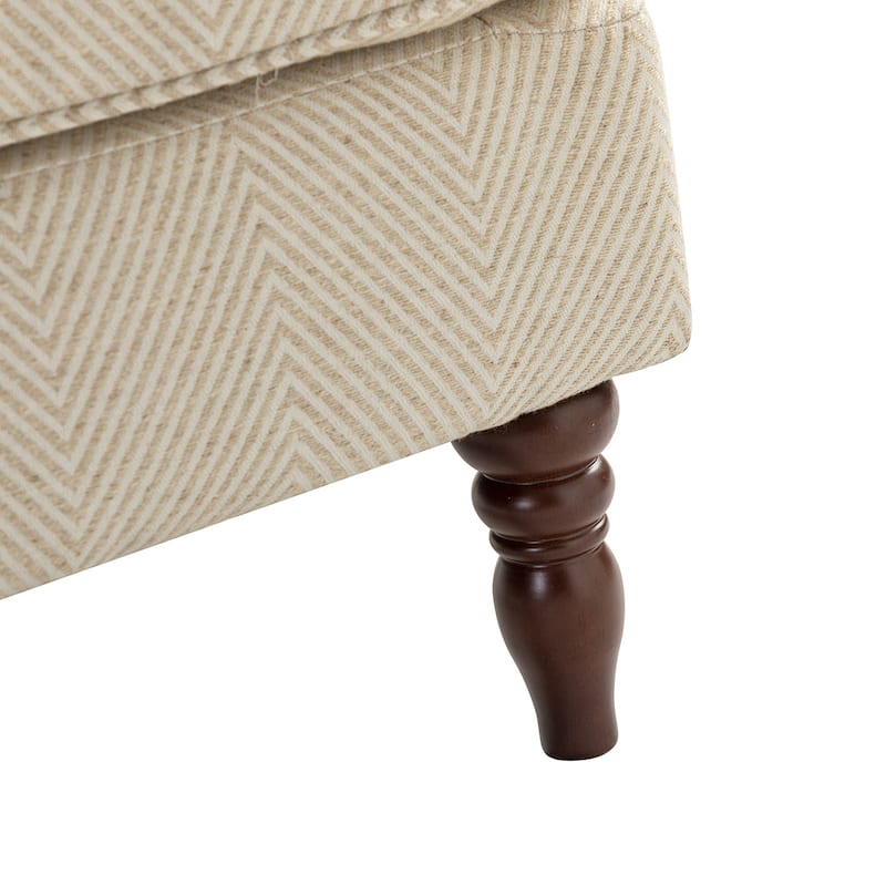Epimethis Traditional Wingback Armchair with Foam-filled Seat and Turned Legs Set of 2 by HULALA HOME