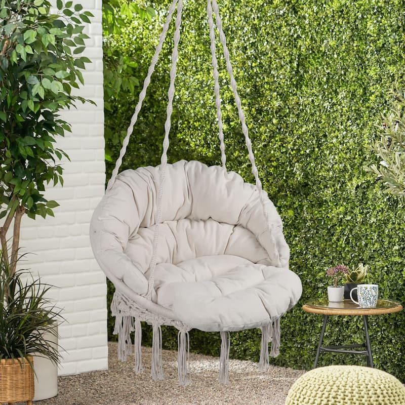 Swing Chair for Indoor and Outdoor with Cushion Max 330 Lbs - N/A