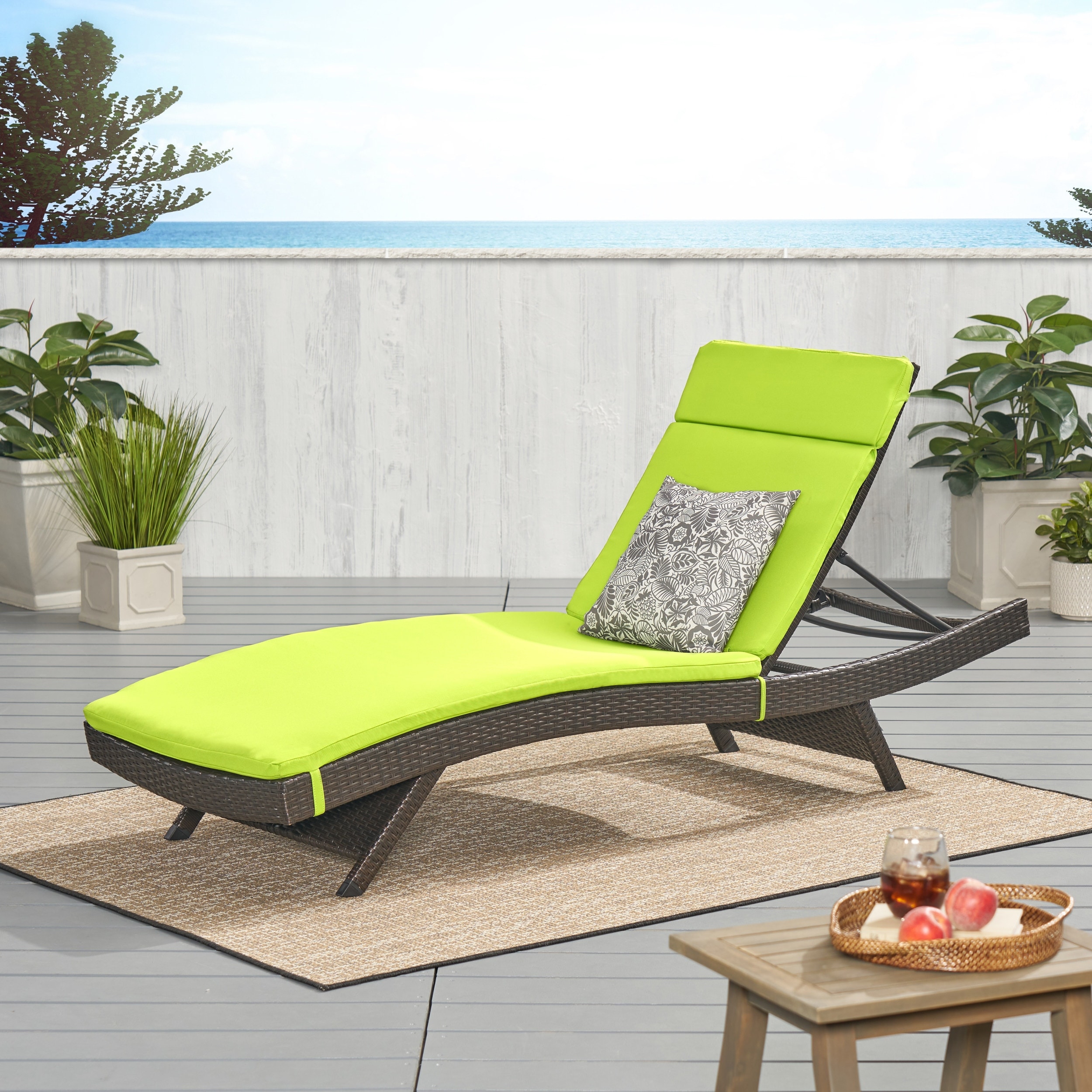 Salem wicker adjustable chaise on sale lounge