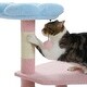preview thumbnail 4 of 6, Flower Cat Tree 47.2" Multi-Level Cat Tower with Sisal Covered Scratching Posts, Cute Cat Condo for Indoor Small Medium Cats, Pi
