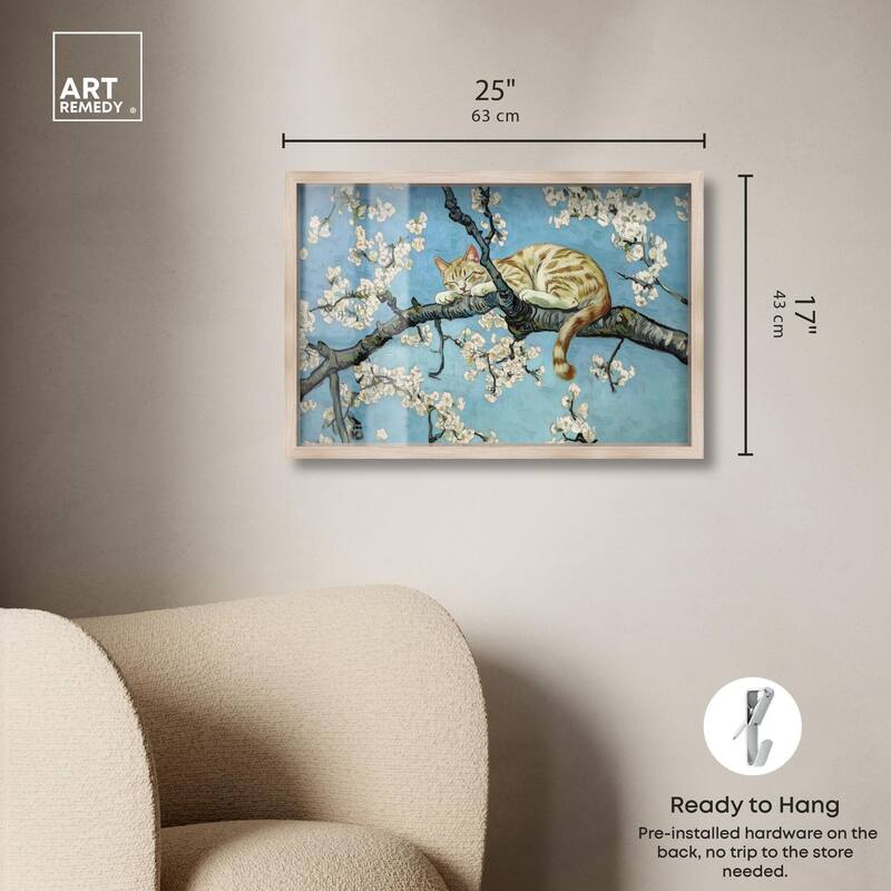 Autumn Blossom Kitten Shadowbox by Art Remedy