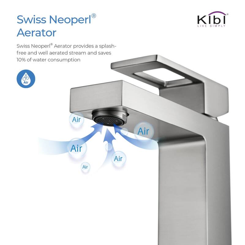 Single-handle Bathroom Vanity Sink Faucet w/ Water Hose