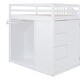 preview thumbnail 15 of 31, Full Loft Bed w/ Storage Staircase, 4 Drawers, Cabinet, Two Wardrobes