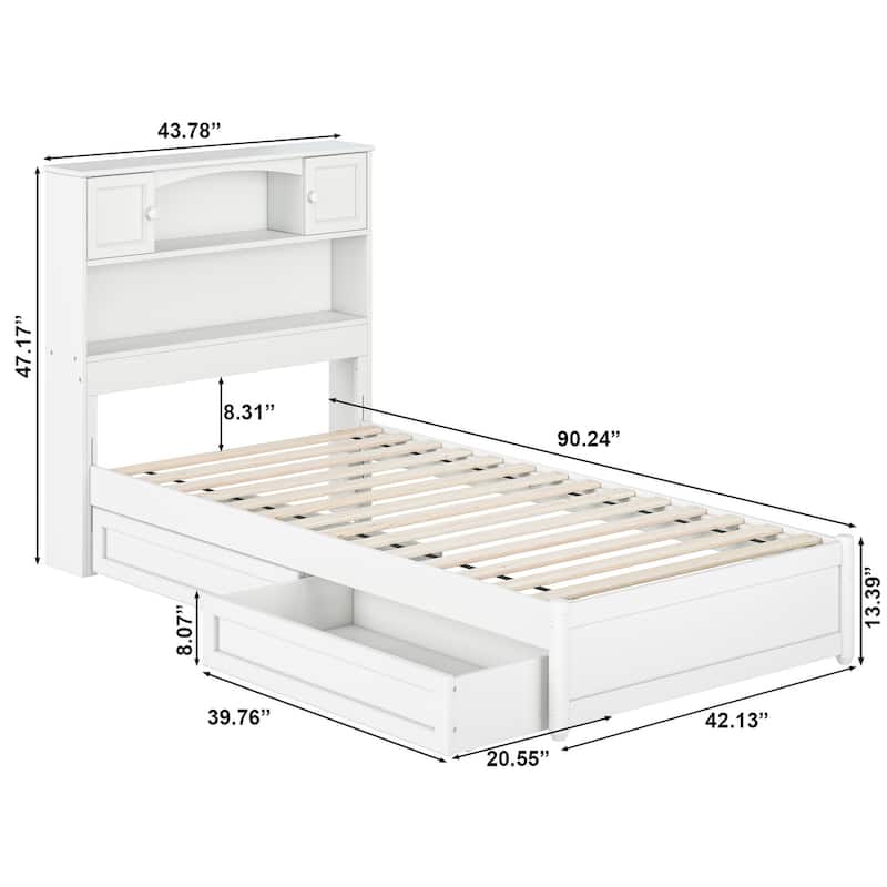 Hadley Platform Bed with Panel Footboard and Storage Drawers