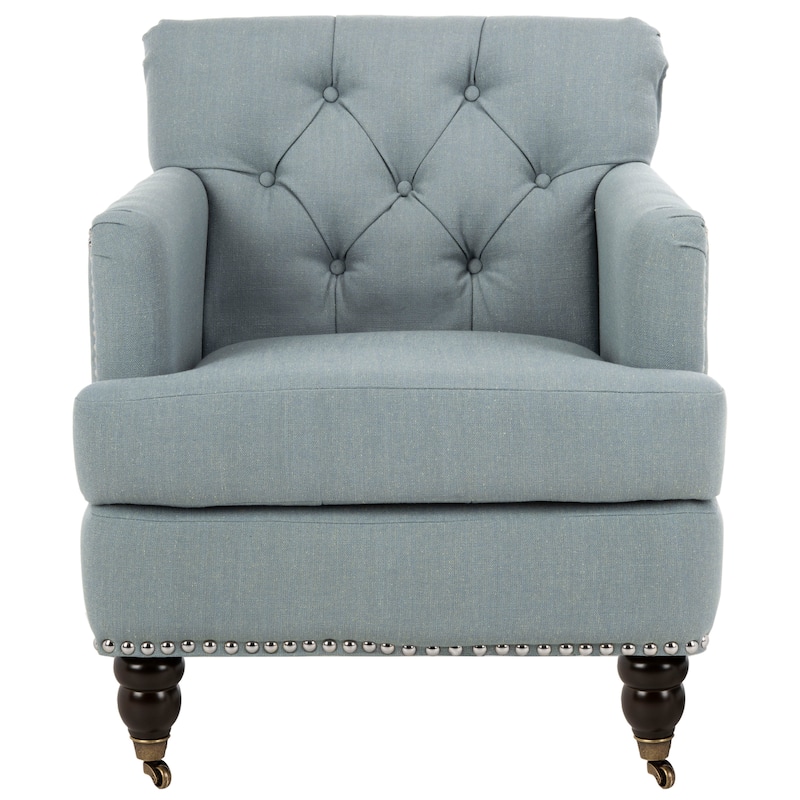SAFAVIEH Tori Antiqued Tufted Club Chair - 28" x 34.4" x 32.7". - 28"W x 34"D x 33"H