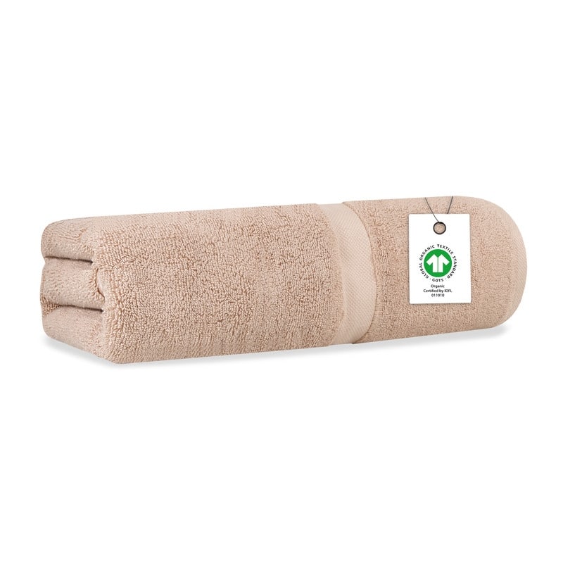 Delara Organic Cotton Luxuriously Plush Bath Sheet | GOTS & OEKO-TEX Certified | 650 GSM Long Staple - Rose Dust