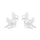 preview thumbnail 8 of 14, POLYWOOD 4-Piece Classic Adirondack Conversation Set White