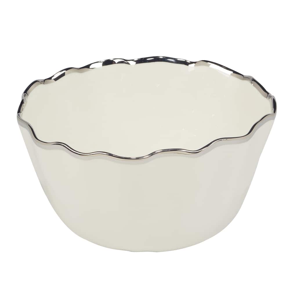 Certified International Regency Silver 144 oz. Deep Bowl 10.5" x 5.5" - 10.25" Diam x 5.5"