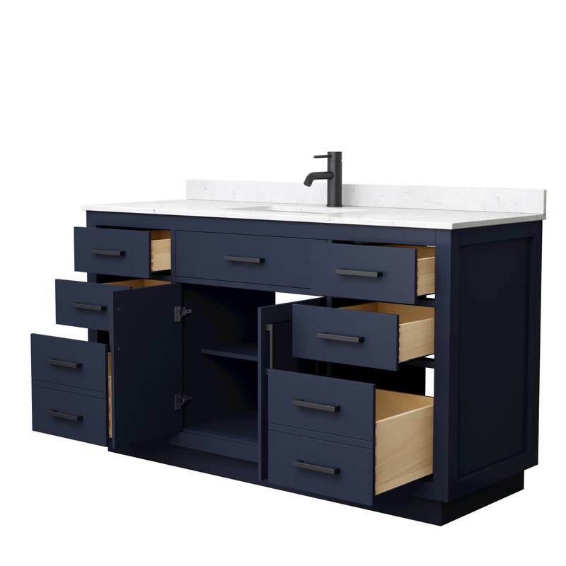 Beckett TK 60-inch Single Vanity, Cultured Marble Top