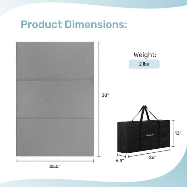 Dream On Me On-The-Go Trifold Playmat - Grey