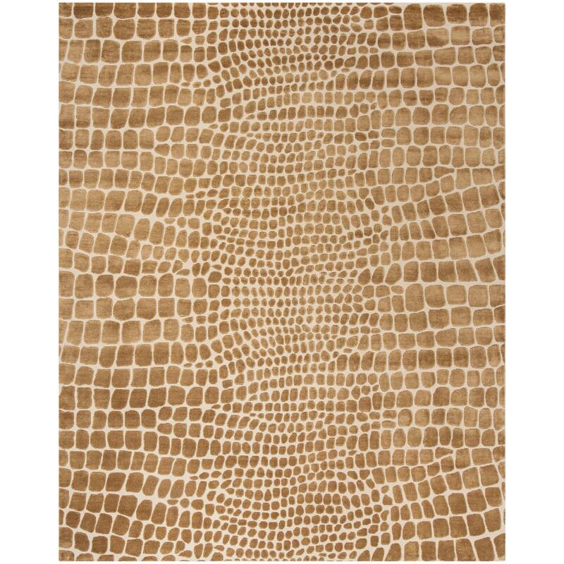 Martha Stewart by SAFAVIEH Amazonia Silk Blend Rug - 8'6" x 11'6" - Crocodile/Green