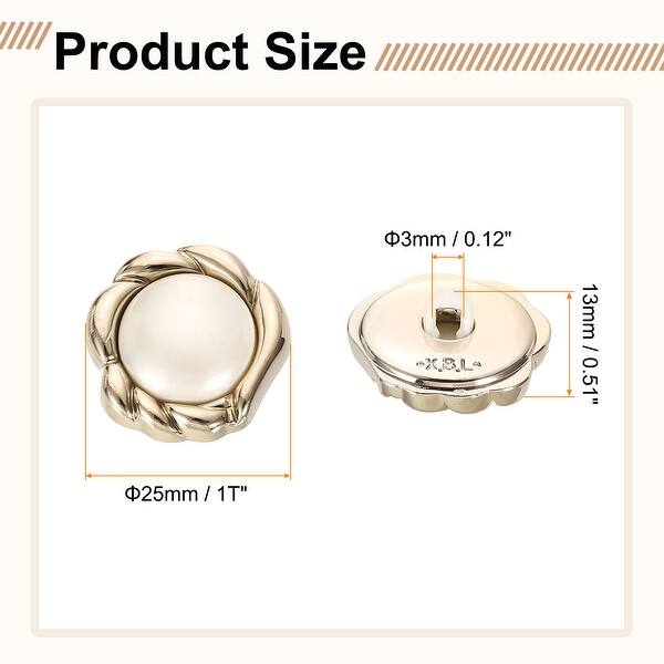 Faux Pearl Buttons Plastic Round Sewing Button Craft Fastener for Coats ...