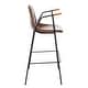 preview thumbnail 23 of 44, SAFAVIEH Tanner Mid-century Faux Leather Barstool - 25" W x 21.5" D x 39" H