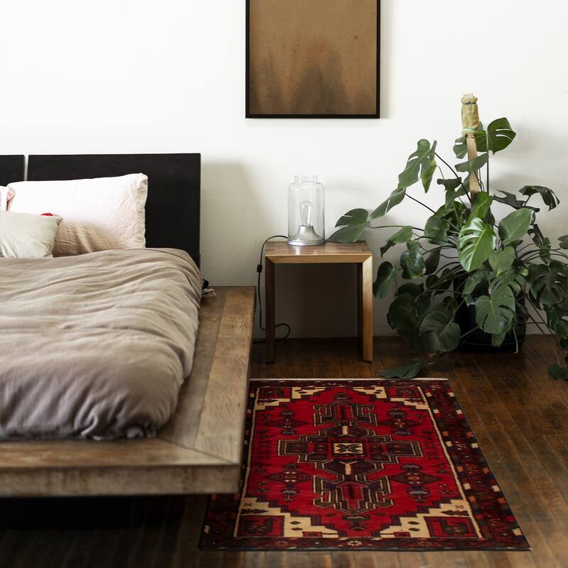 ECARPETGALLERY Hand-knotted Andelz Red Wool Rug - 3'1 x 4'9