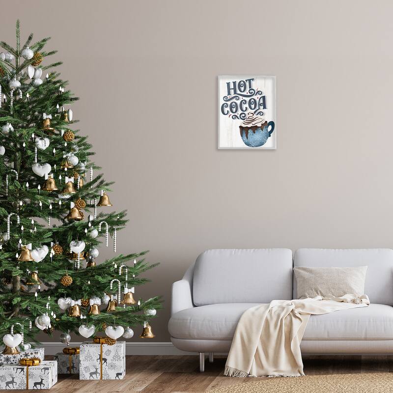 Stupell Warm Rustic Hot Cocoa Framed Giclee Art Design By Kim Allen