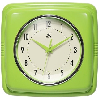 Infinity Instruments Retro 9.25-inch Square Clock