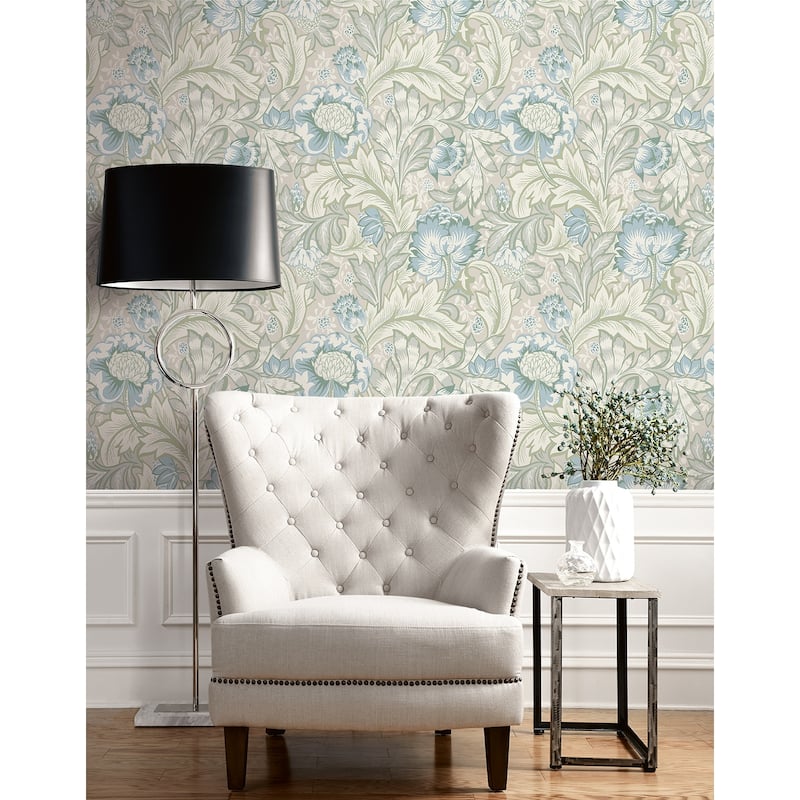 Seabrook Designs Acanthus Garden Nonwoven Unpasted Wallpaper