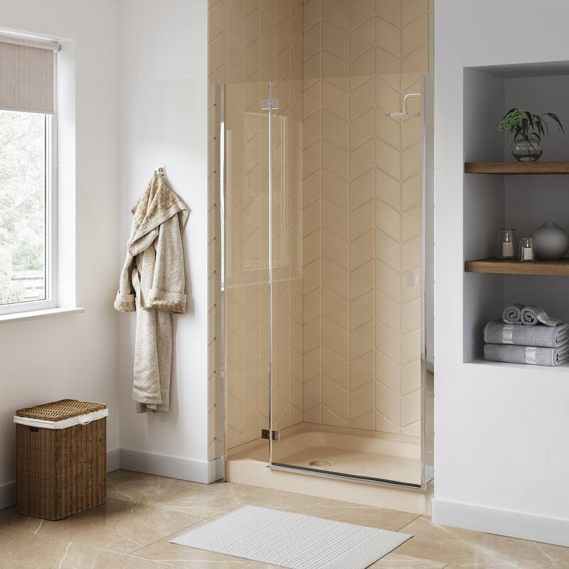 Voltaire 48 x 36 Single-Threshold, Left Drain, Shower Base, Biscuit