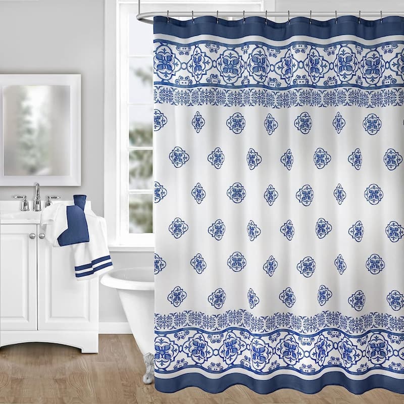 Amani Tile Shower Curtain - Blue